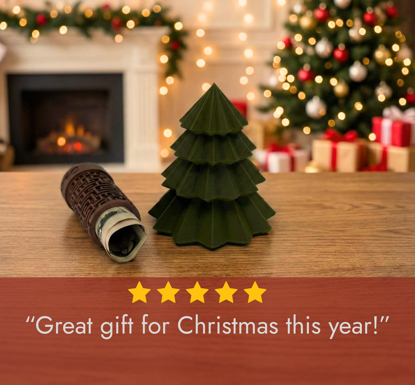 Christmas Tree Maze Box - Money Holder Puzzle
