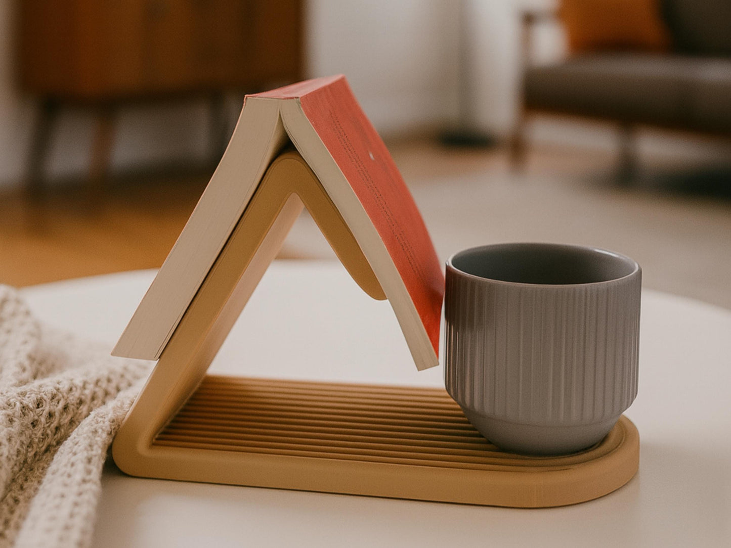 Modern Triangle Book Holder Stand