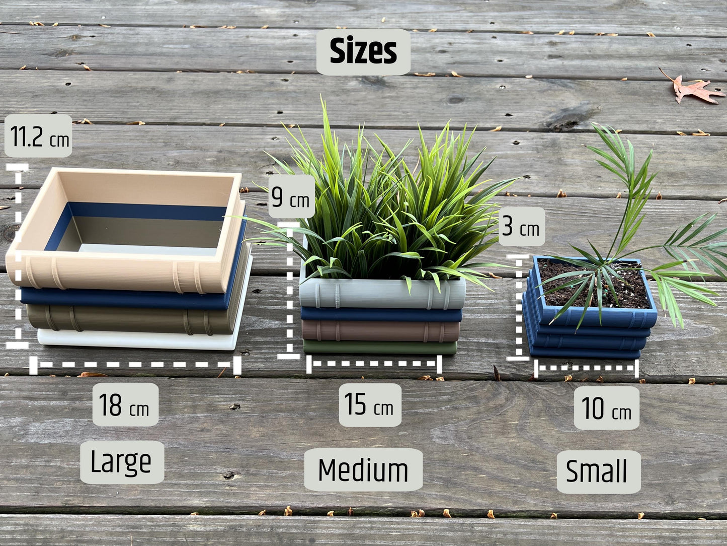 Book Stack Succulent Planter Pot