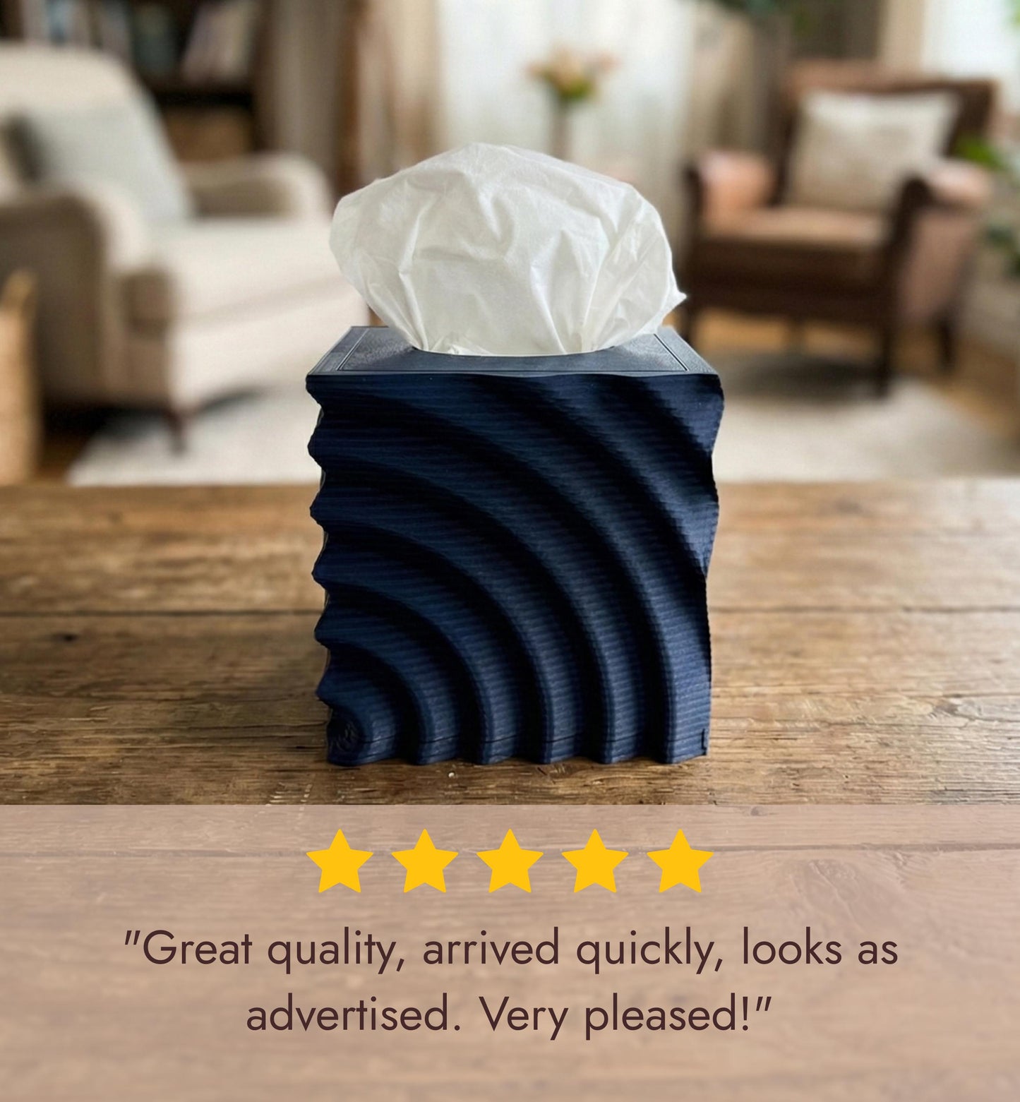 Modern Wave Tissue Box Cover