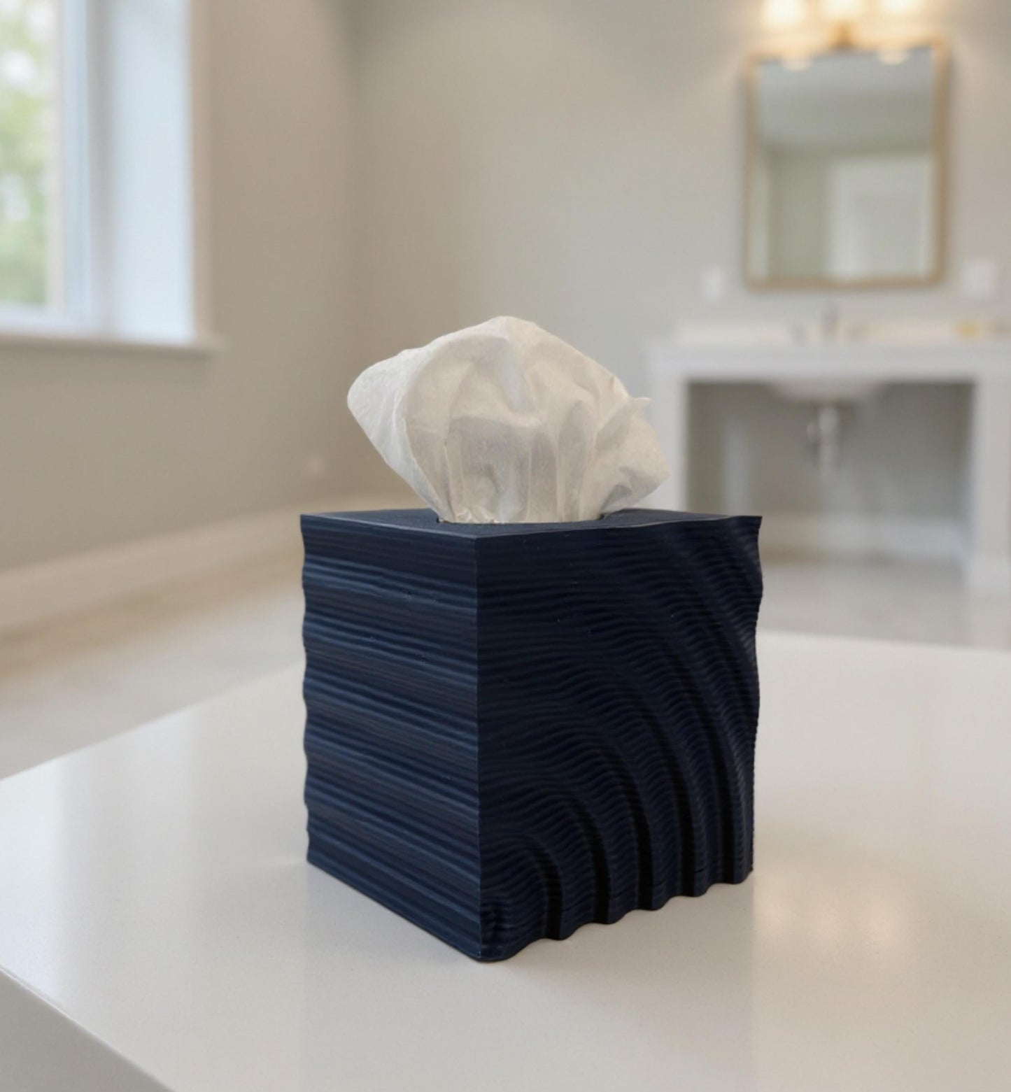 Modern Wave Tissue Box Cover