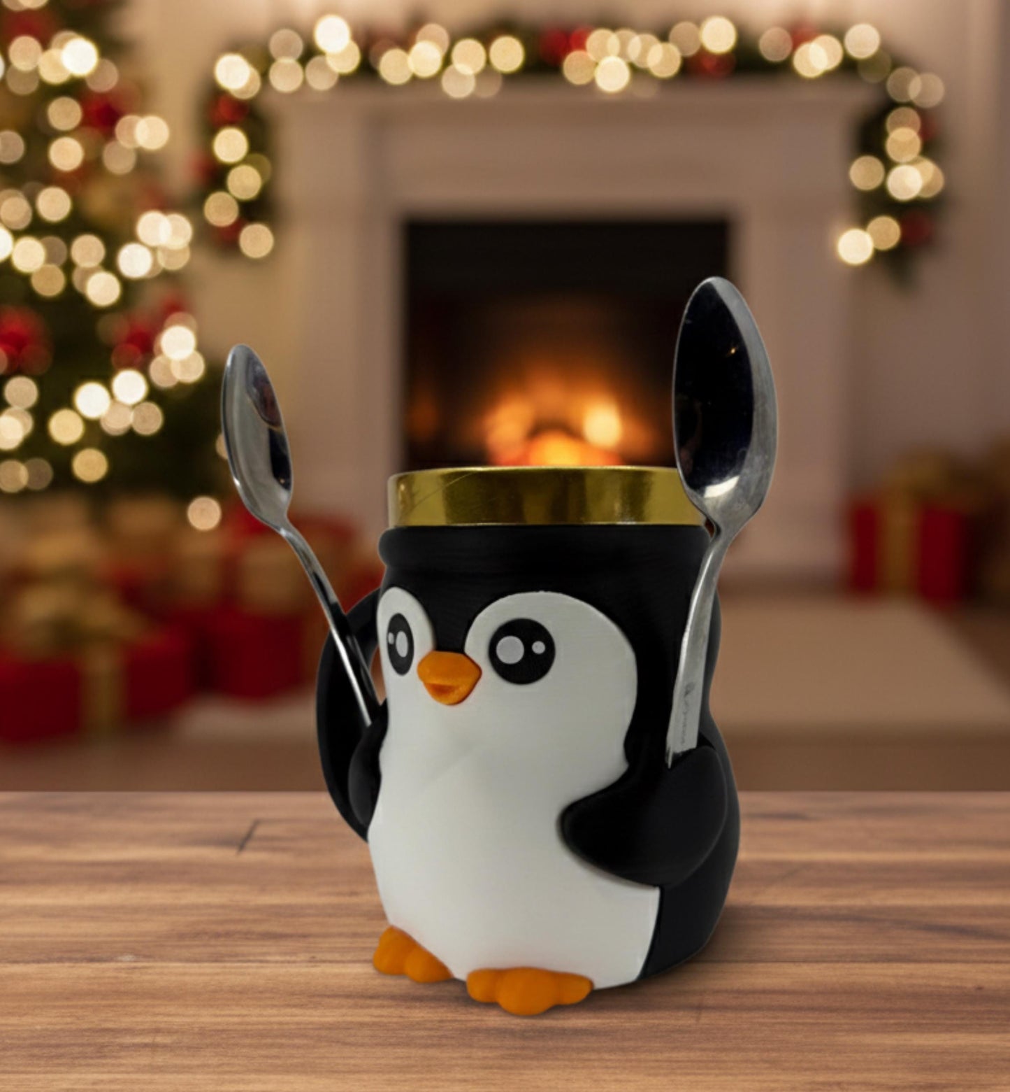 Cute Penguin Ice Cream Pint Holder