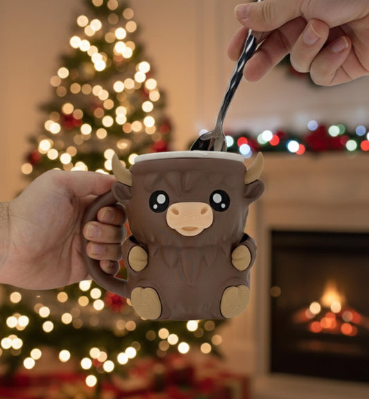 Highland Cow Ice Cream Pint Holder