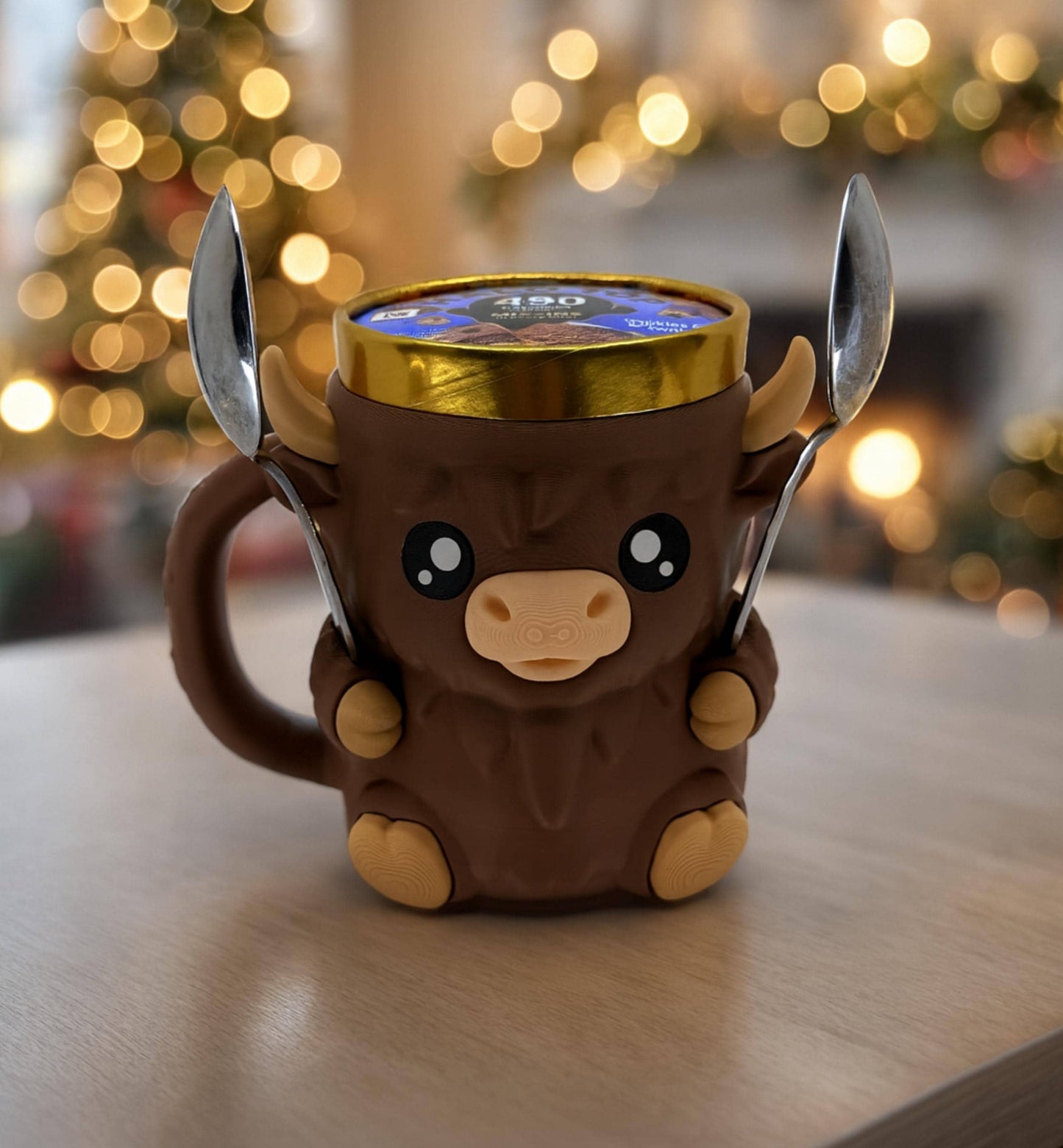 Highland Cow Ice Cream Pint Holder