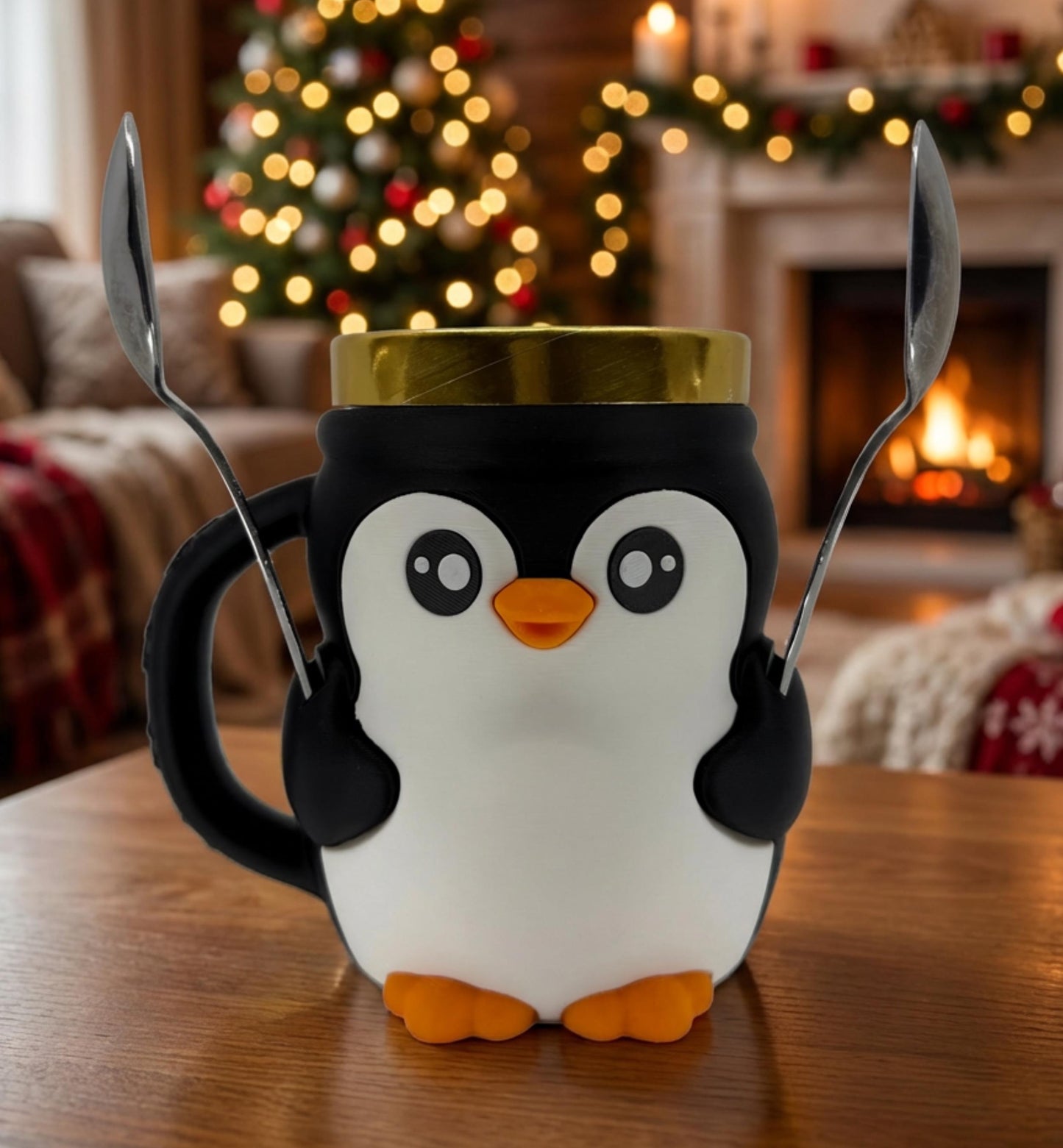 Cute Penguin Ice Cream Pint Holder