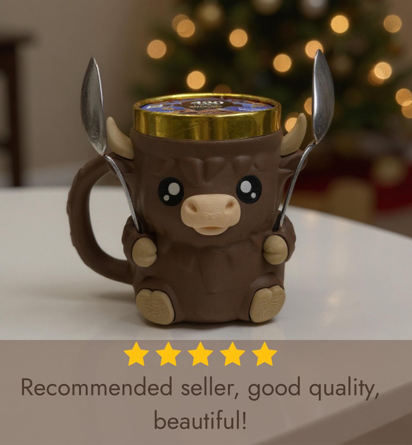 Highland Cow Ice Cream Pint Holder