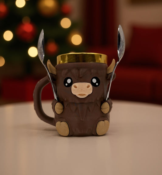 Highland Cow Ice Cream Pint Holder