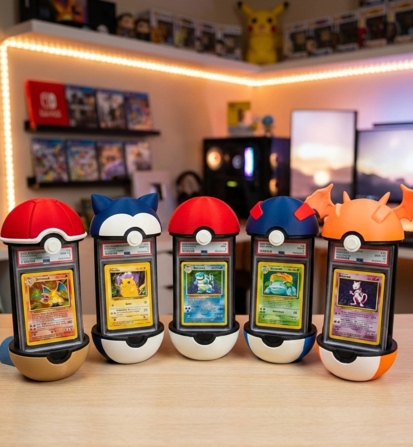 Pokeball Themed PSA Slab Holder