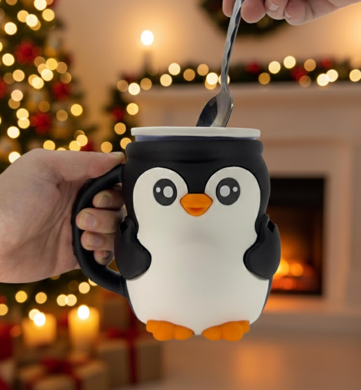 Cute Penguin Ice Cream Pint Holder