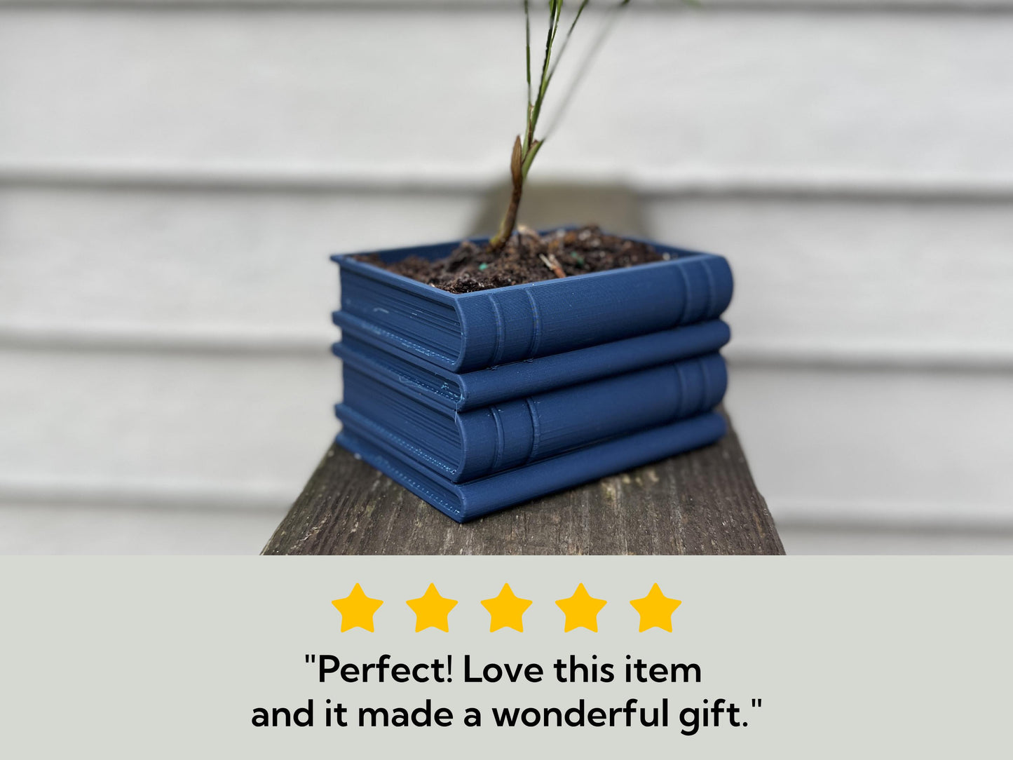Book Stack Succulent Planter Pot