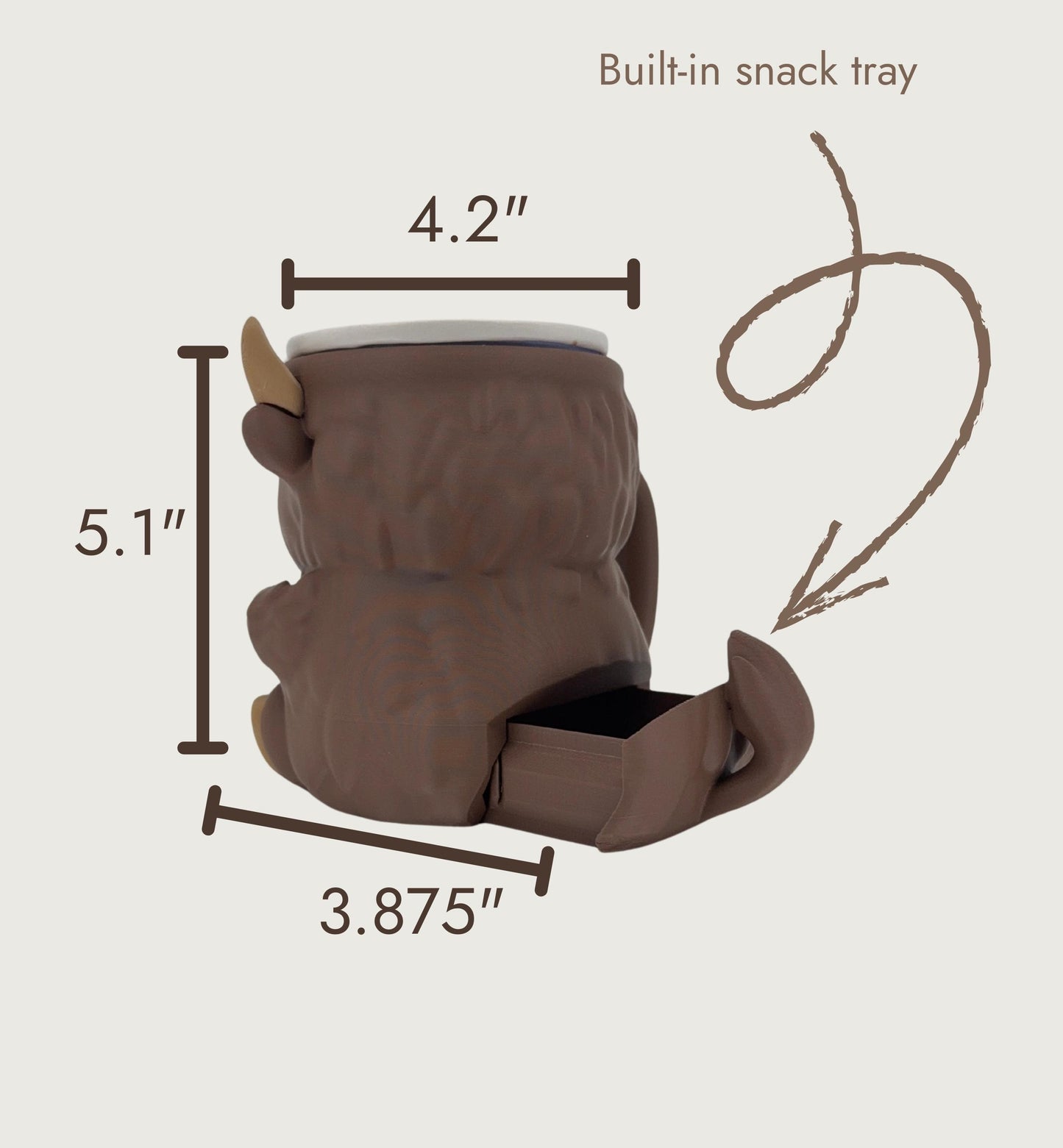 Highland Cow Ice Cream Pint Holder